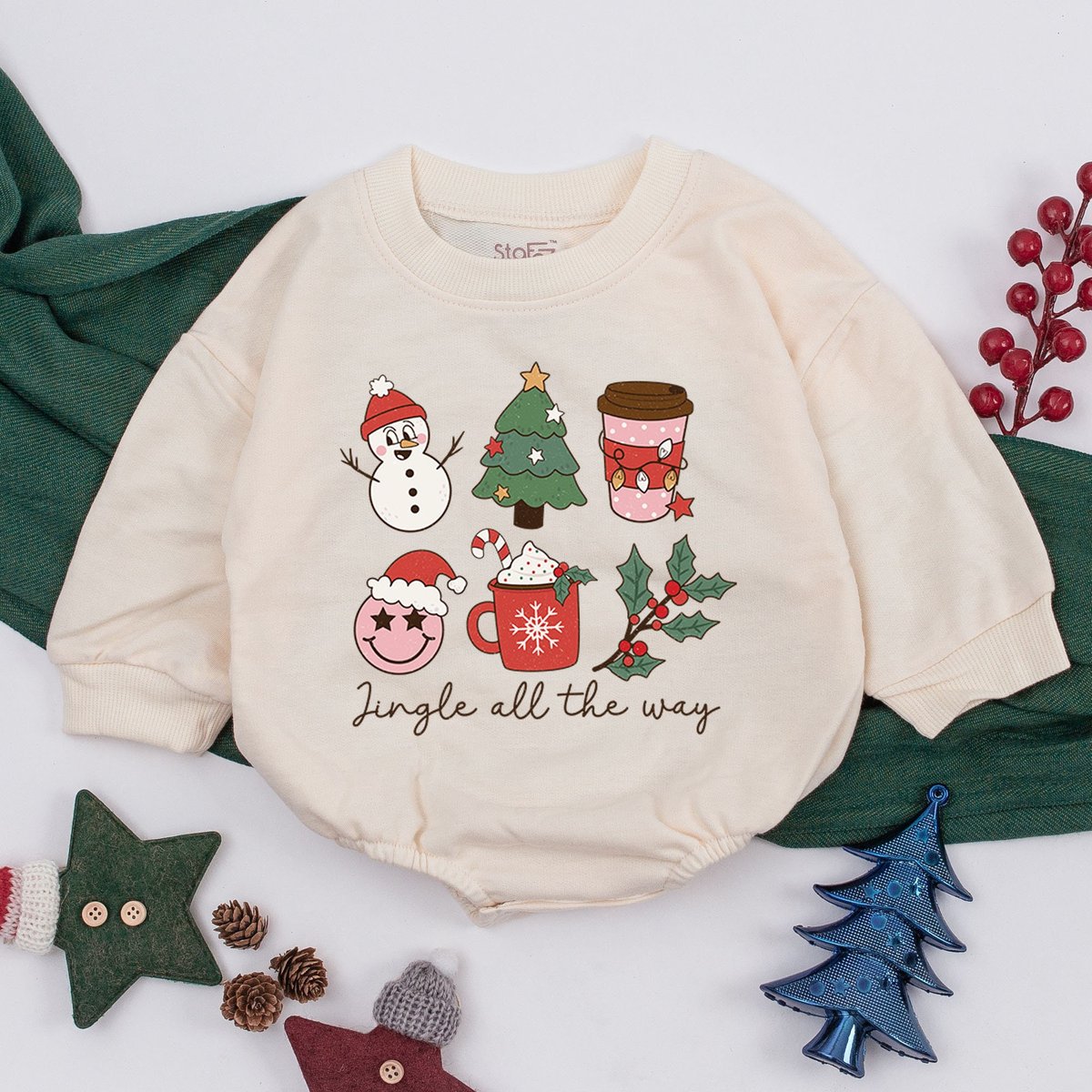 Jingle All The Way Baby Romper Christmas Outfit Baby Bodysuit Toddler Sweater Baby Christmas Gift Ba 160