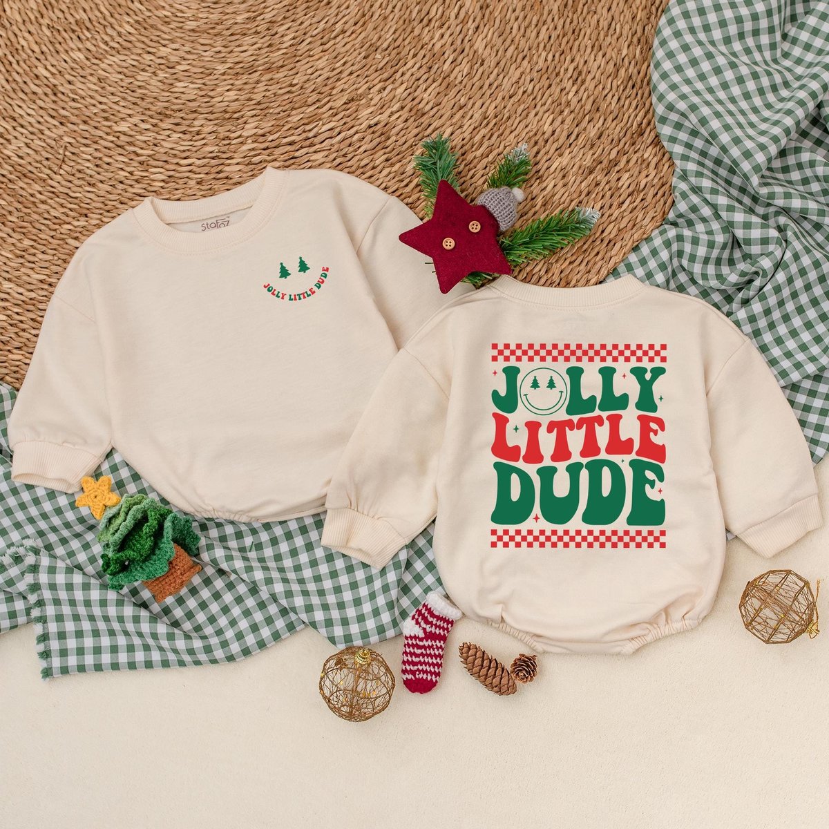 Jolly Little Dude Baby Romper Boys Christmas Bodysuit Baby Boy Christmas Outfit Winter Baby Clothes 182