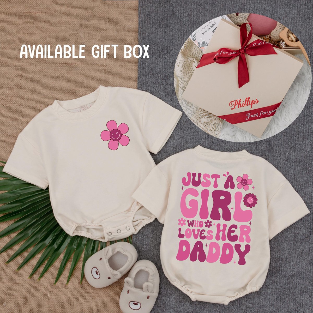 Just A Girl Who Loves Her Daddy T shirt Bubble Romper First Fathers Day Outfit Baby Girl Gift Daddy 190