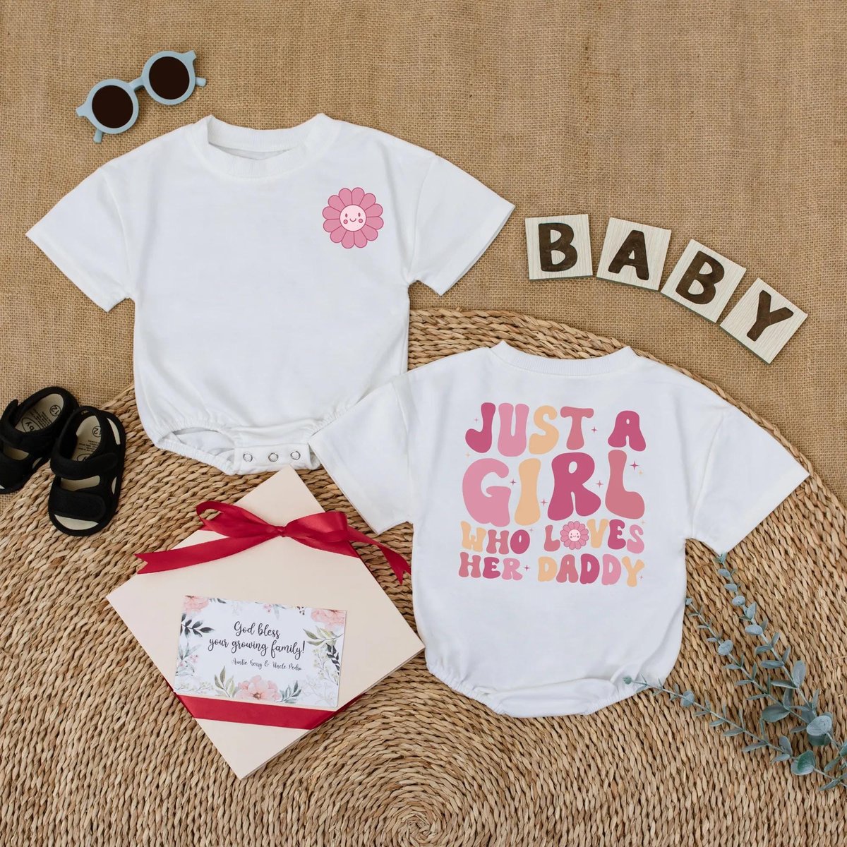 Just A Girl Who Loves Her Daddy Baby Romper Baby Girl First Fathers Day Outfit Cute Baby Bodysuit fo 431