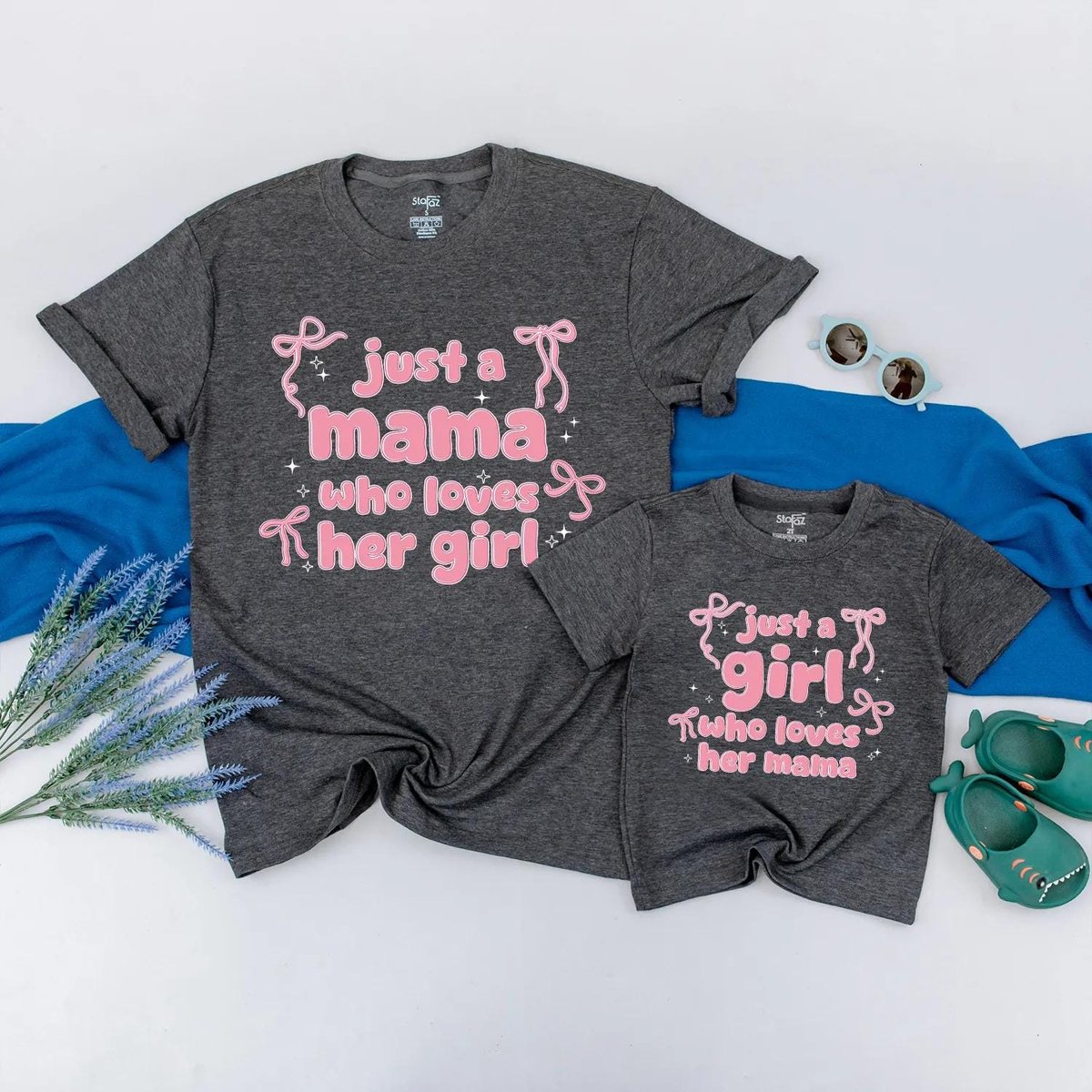 Just a Mama and Her Girl Matching Shirt Set Mommy and Me Mothers Day Outfit Mom and Daughter Gift Cu 190