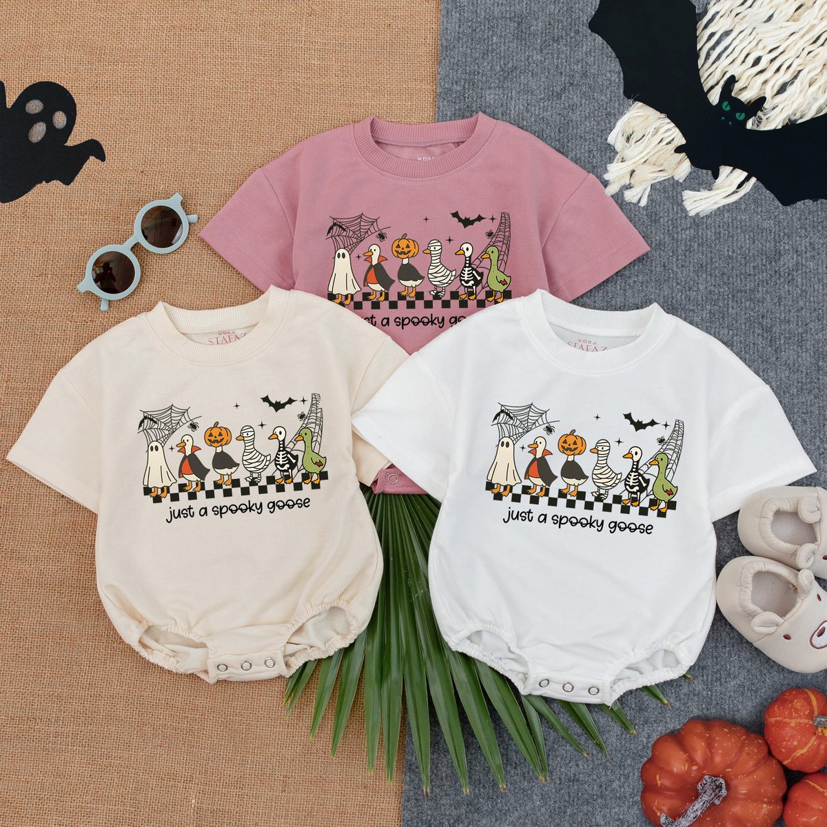 Just A Spooky Goose Baby Romper Spooky Goose Baby Romper Spooky Season Toddler Fall Baby Bodysuit Ha 434