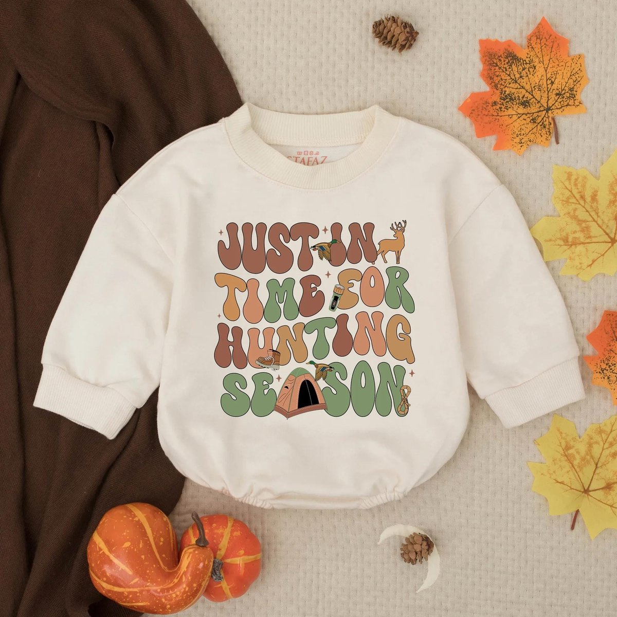 Just In Time For Hunting Season Baby Bubble Romper Future Hunting Buddy Sweatshirt Hunting Newborn O