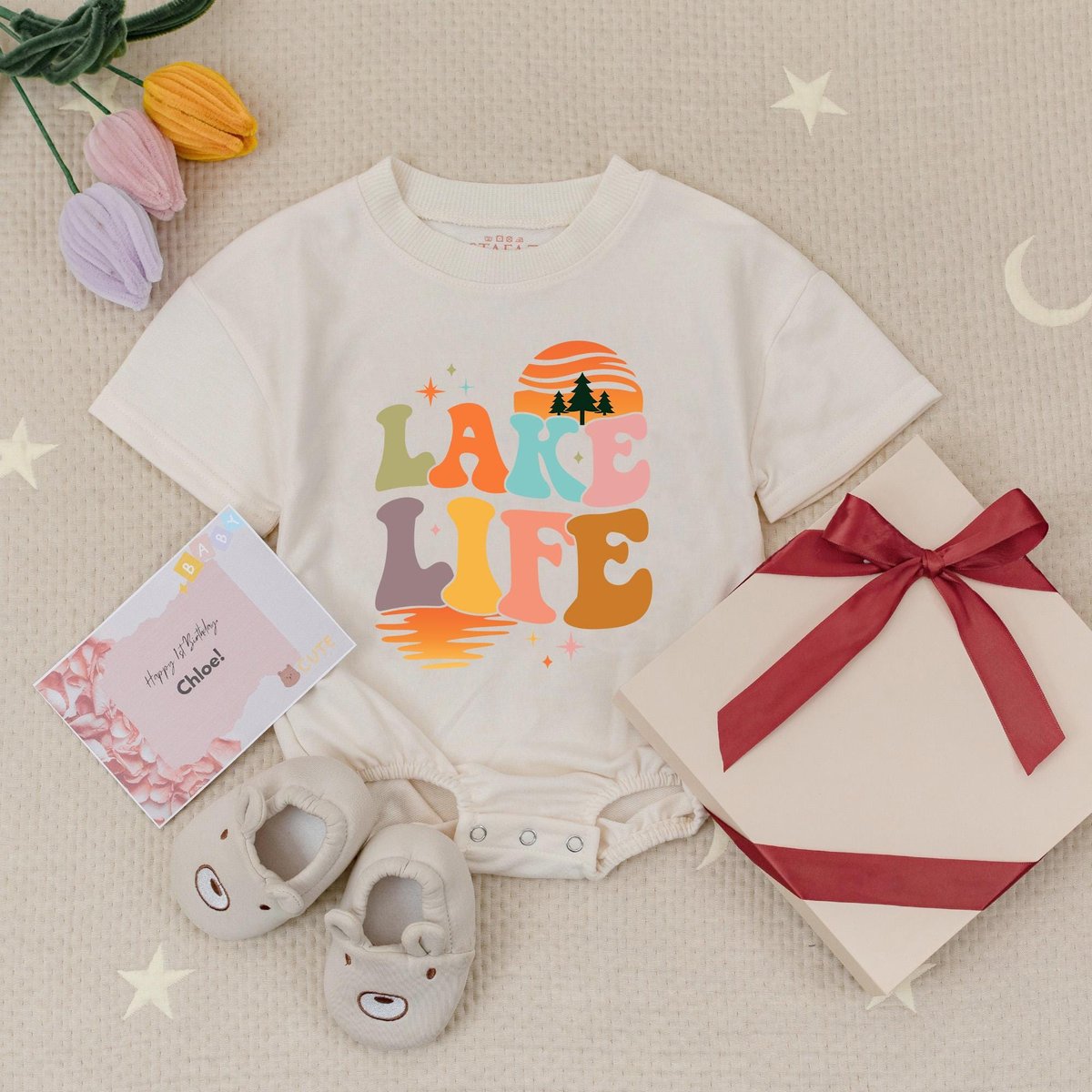 Lake Life Baby Romper Bodysuit Retro Lake Baby Boy Gift Lake Babe Baby Clothing Newborn Camping Kid