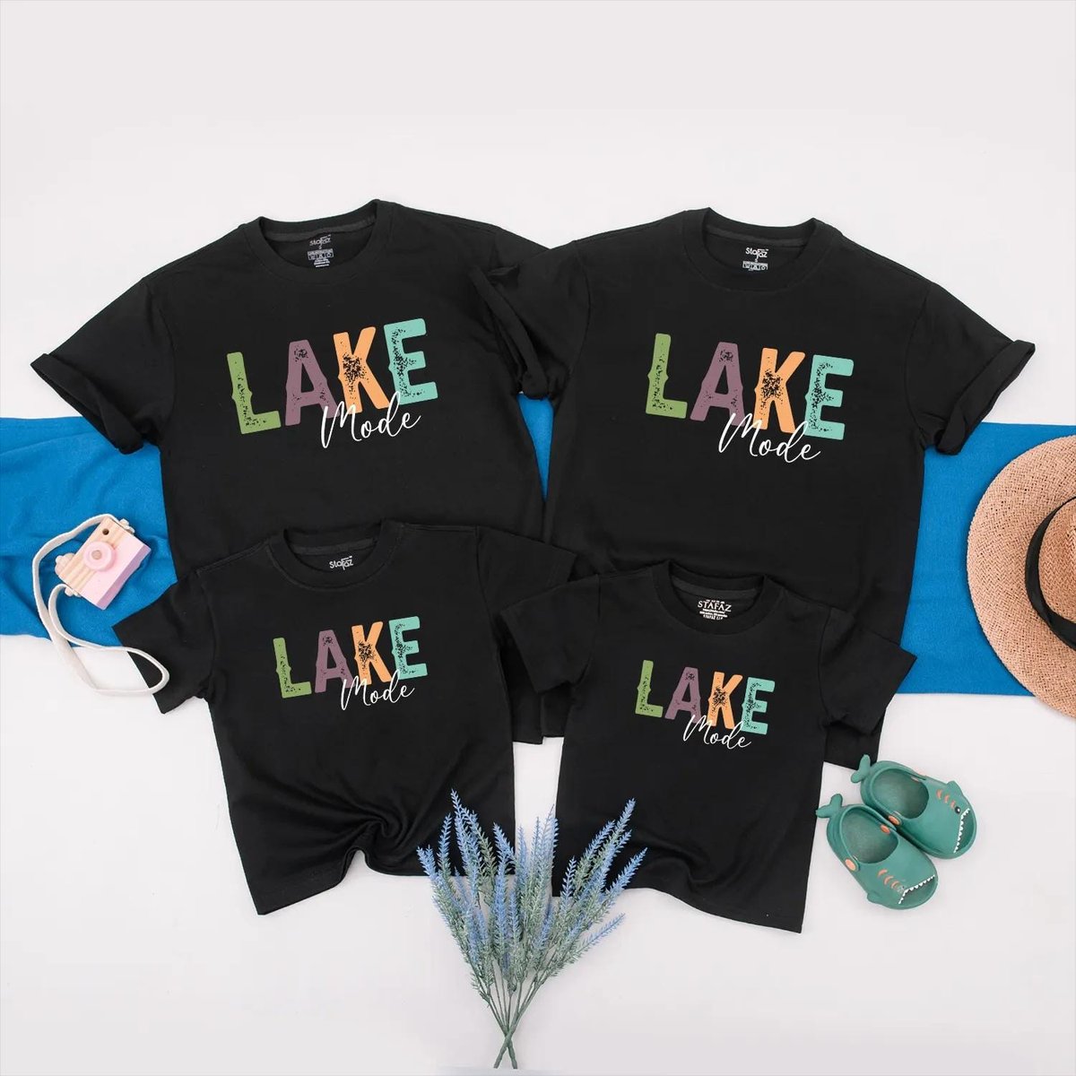 Lake Mode Family Matching Shirts Custom Summer Lake Trip Outfit Personalized Vacation Tee Gift for L 432