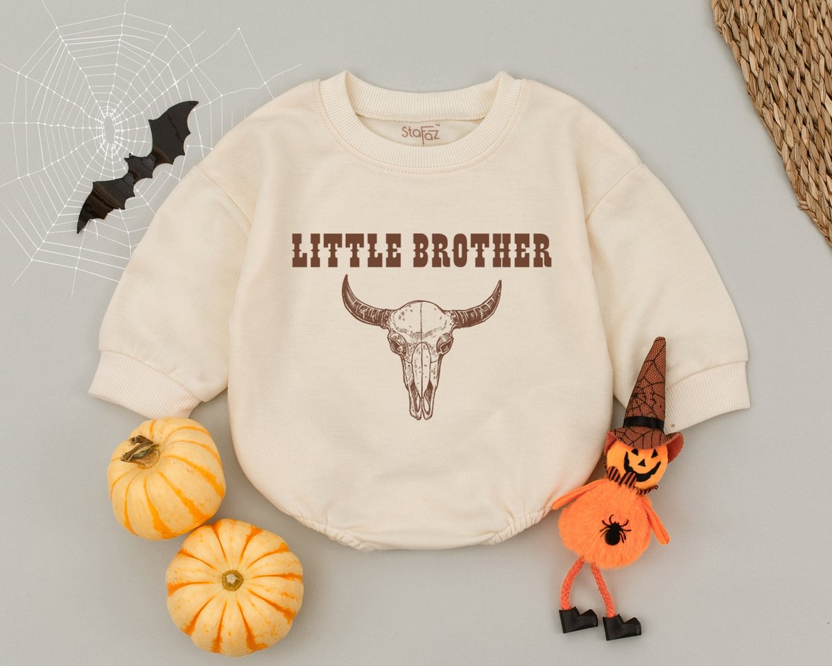 Little Brother Rodeo Baby Romper Horse Rodeo Baby Bodysuit Cowboy Cowgirl Bodysuit Baby Western Birt