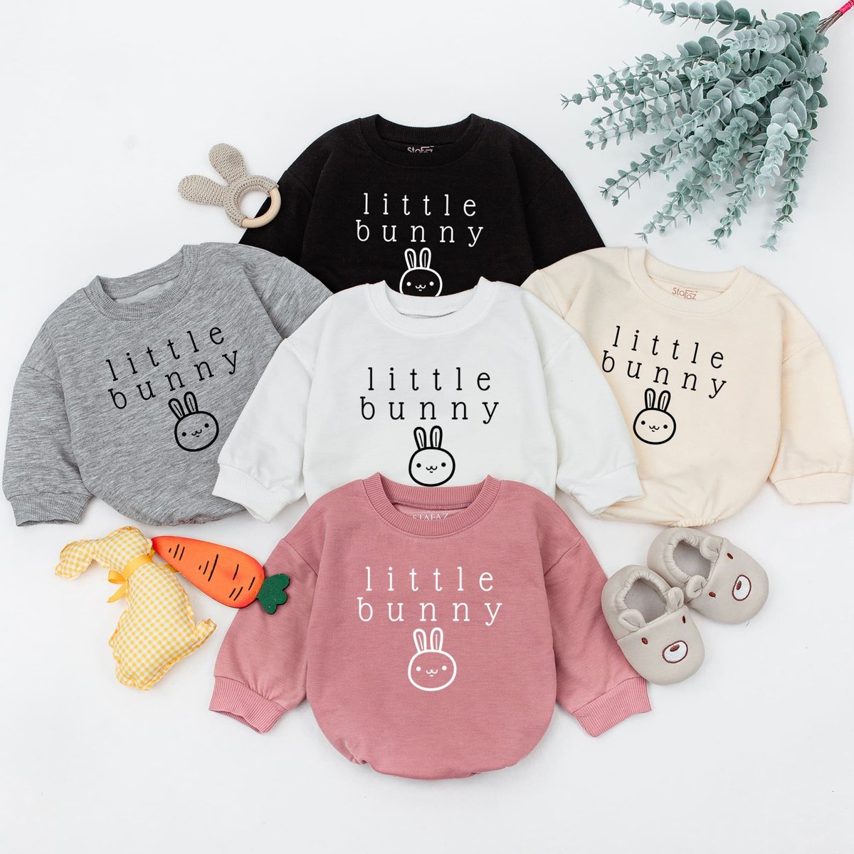 Little Bunny Baby Romper Bunny Baby Sleepsuit Easter Day Baby Gift Easter Baby Bodysuit Baby Shower 166