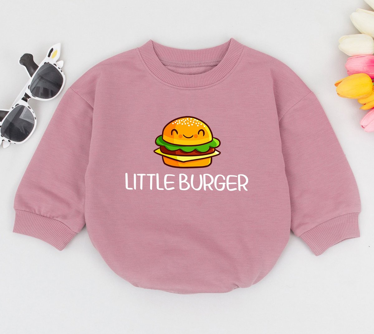 Little Burger Baby Romper Burger Baby Gift Hamburger Baby Clothes Cheeseburger Baby Outfit Funny Foo 168
