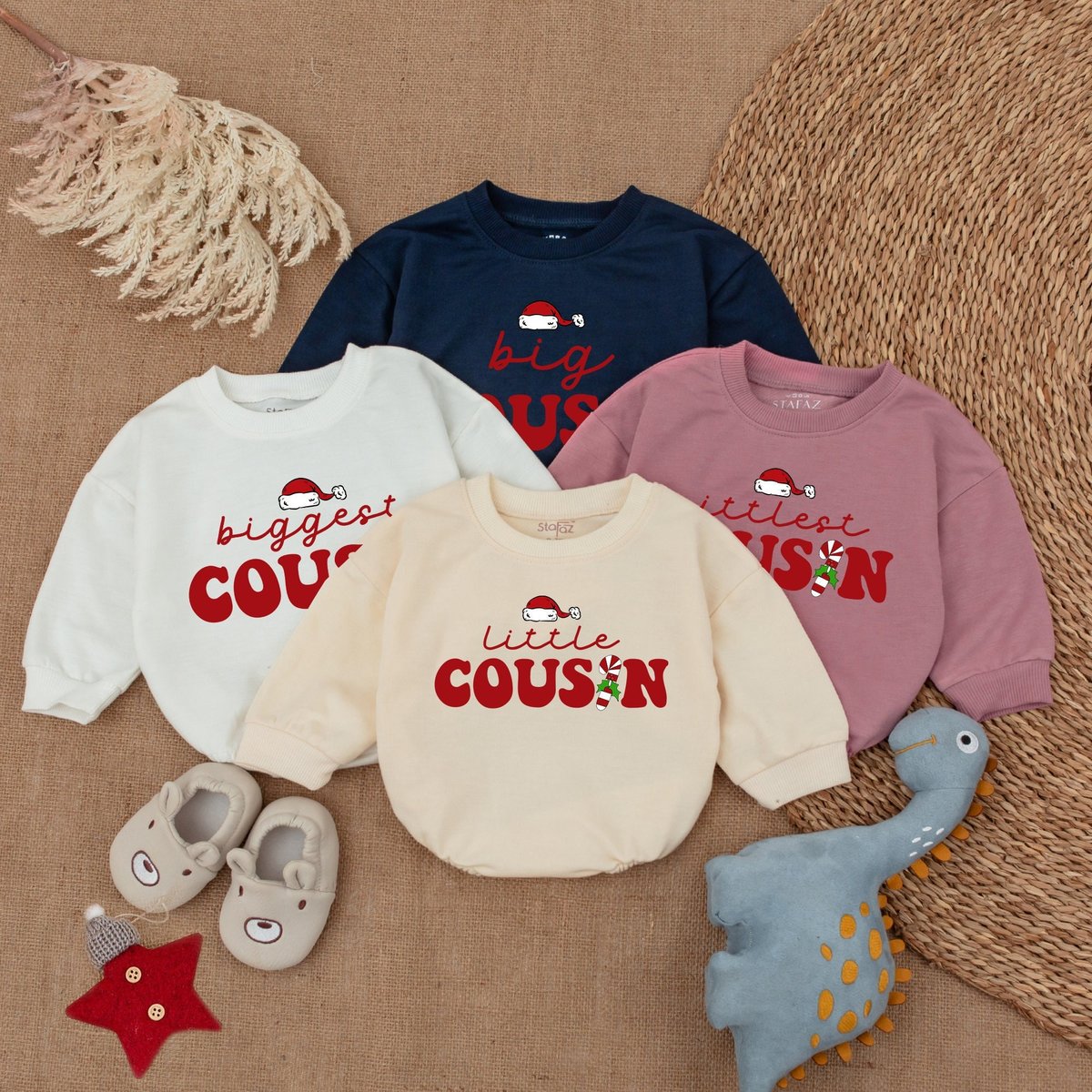 Little Cousin Baby Romper  Matching Cousin Outfit  Cute Cousin Matching Clothes Baby Romper