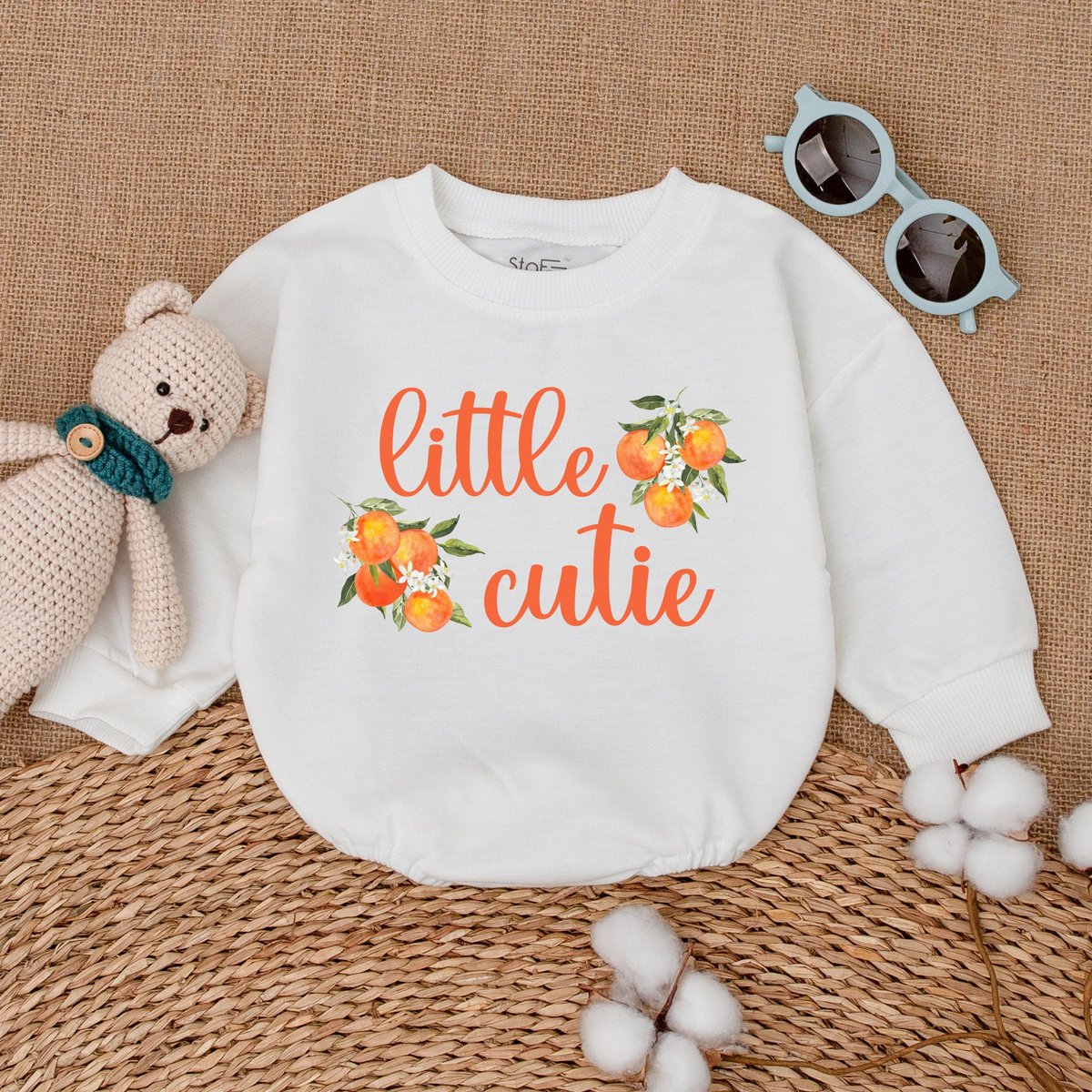 Little Cutie Baby Romper Cute Little Orange Bodysuit Fruit Baby Bodysuit Baby Girl Outfit New Baby G 173