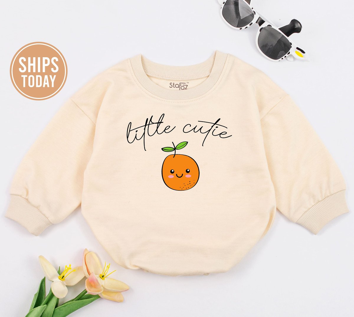 Little Cutie Baby Romper Cutie Orange Baby Shower Baby Romper Fruit Baby Romper Cutie Outfit Orange 149