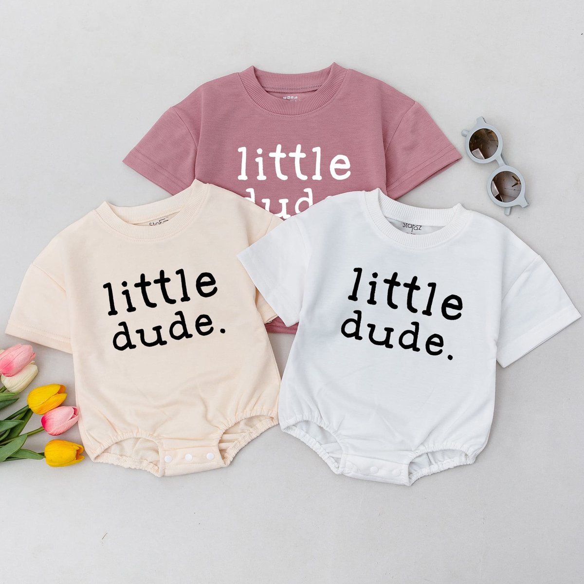 Little Dude Romper Cute Baby Romper Baby Boy Clothes New Baby Gift Baby Shower Gift Boy Gift Gifts F 169