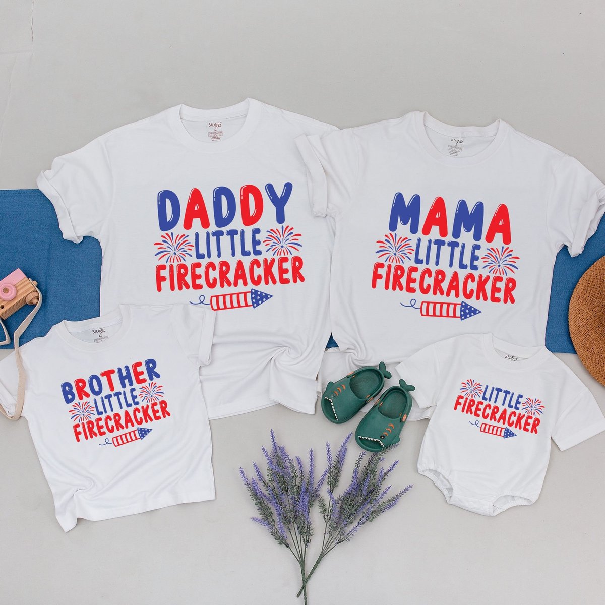 Little Firecracker Family Shirts 4th of July Birthday Shirt Mommy and Me Outfit Matching Family Shir 170