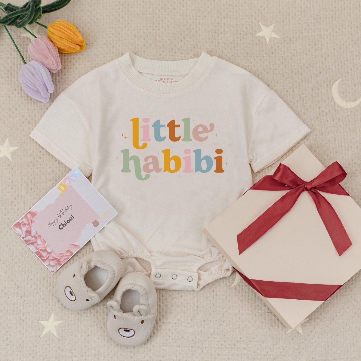 Little Habibi Baby Romper My Little Love Babysuit My Dear Shirt for Kids Arabic Baby Romper Cute Mus