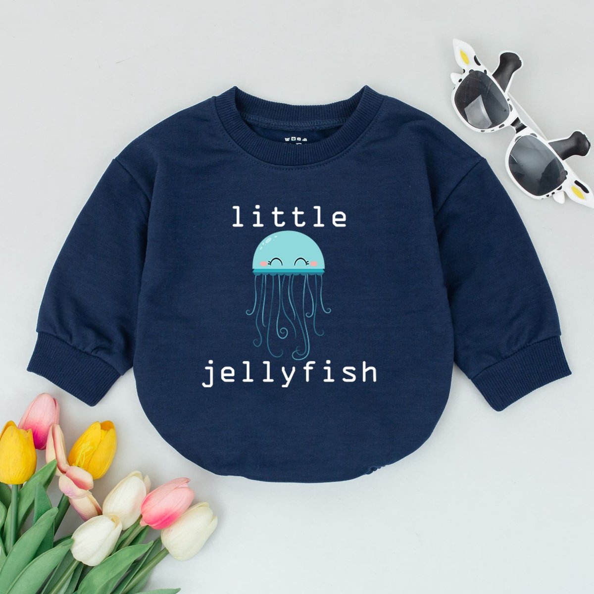 Little Jellyfish Baby Romper Jellyfish Baby Romper Jellyfish Baby Shower Unisex Baby Outfit Minimali 170