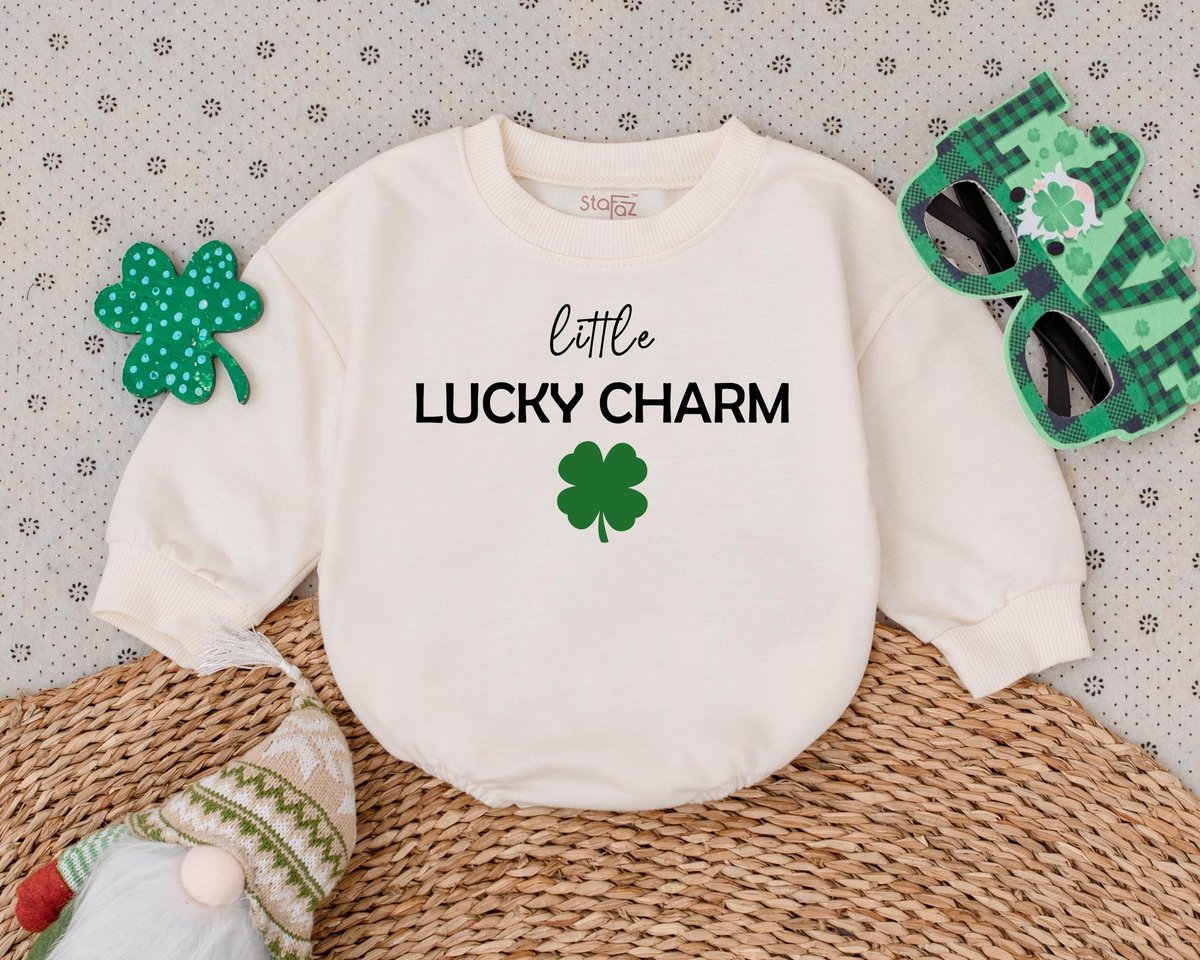 Little Lucky Charm My First St Patrick's Day Outfits Clover Patrick Baby Bodysuit Baby Boys Girls C