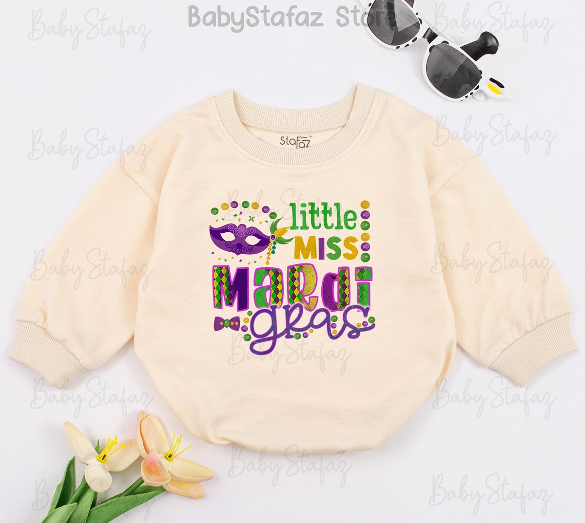 Little Miss Mardi Gras baby Outfit Mardi Gras baby Romper Mardi Gras Apparel mardi gras parade 1st m 165