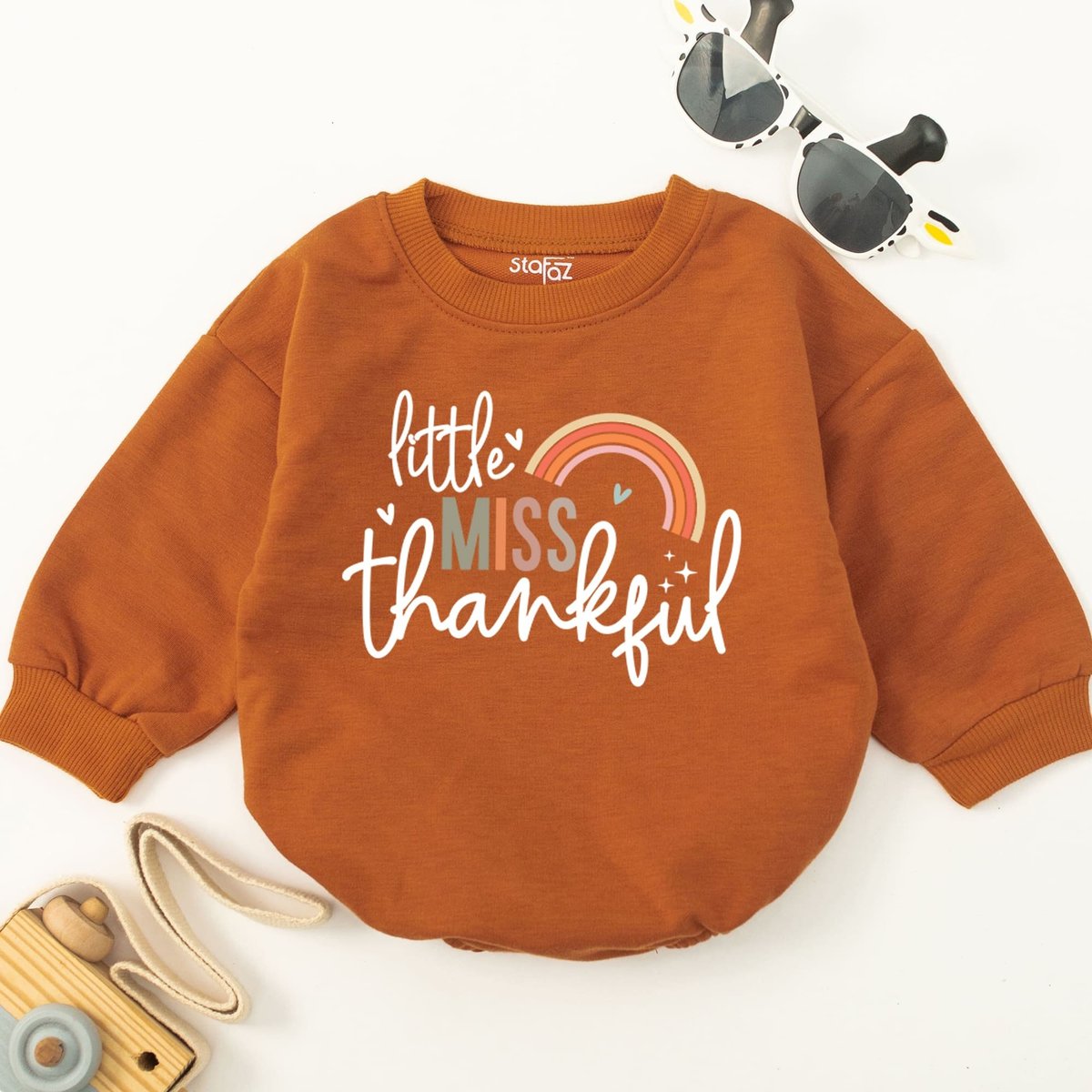 Little Miss Thankful Baby Romper Pumpkin Baby Bodysuit Thanksgiving Outfit Baby Gift Funny Thanksgiv 173