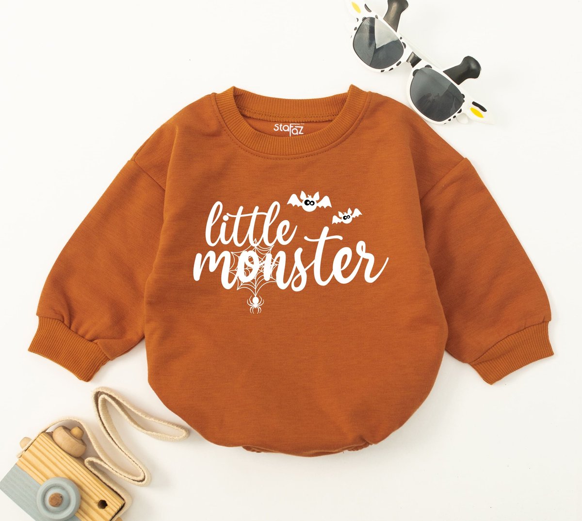 Little Monster Baby Romper Cute Boho Bodysuit Baby Boy Romper Halloween Baby Clothes Halloween Baby 152