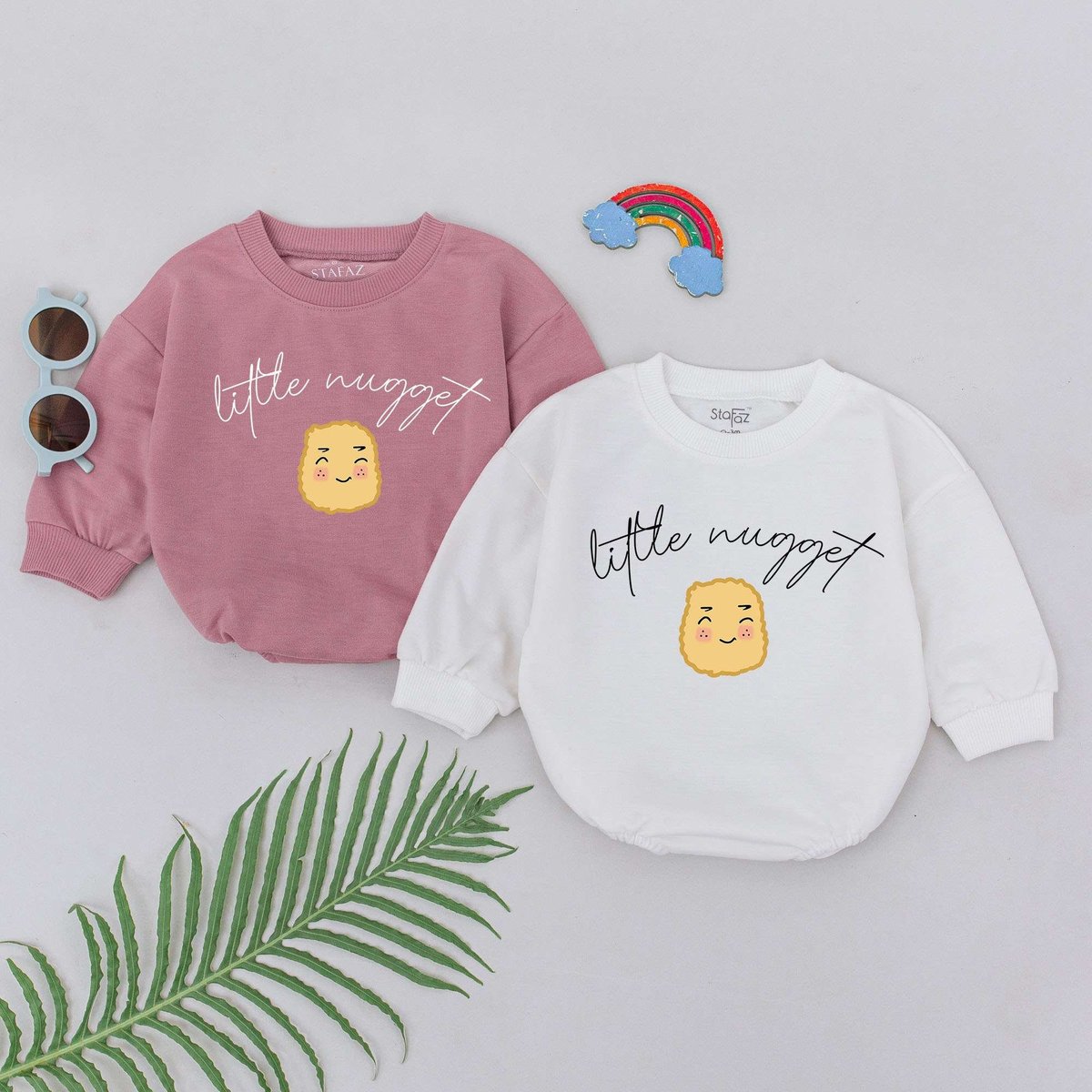 Little Nugget Baby Romper Newborn for Girls New Baby Gift Bubble Romper Infant Girls Boys Pregnancy