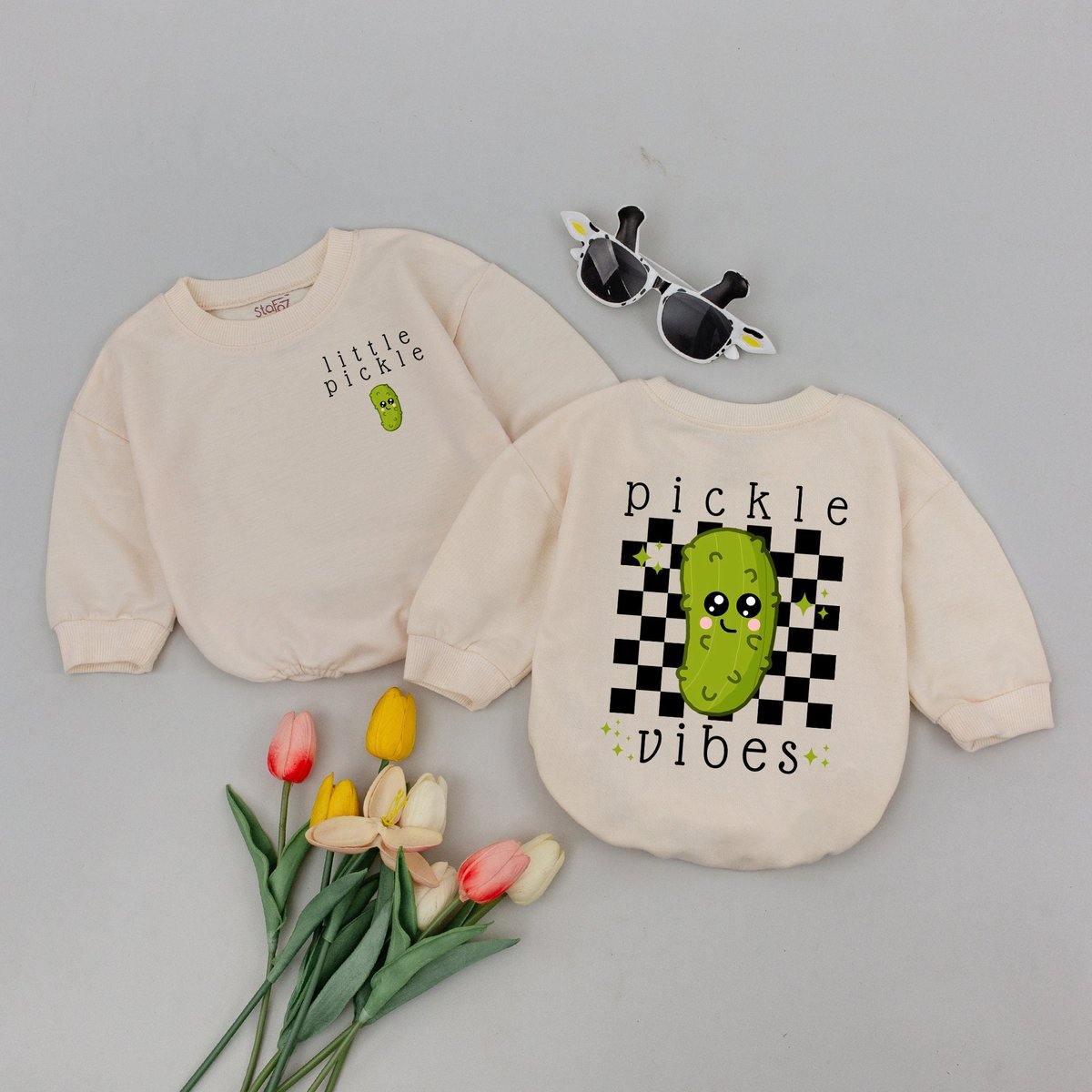 Little Pickle Romper Little Bodysuit Cute Bodysuit Baby Cute Pickle Baby Jumpsuit Funny Pickle One P 169