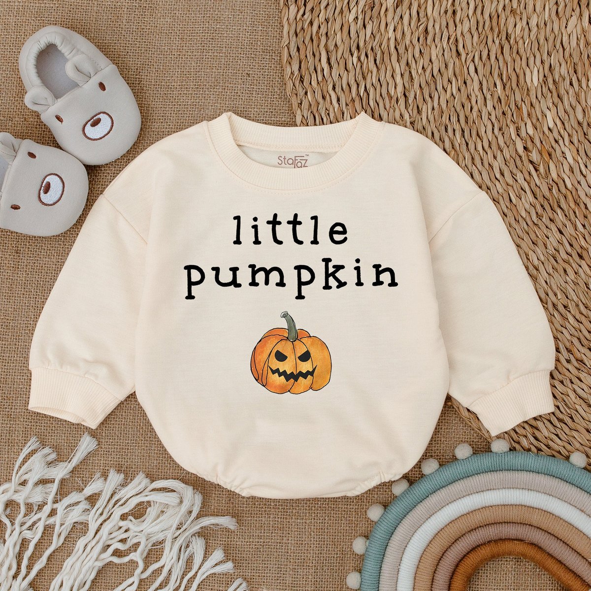 Little Pumpkin Baby Romper Baby Girl Outfit Baby Boy OutfitBaby Shower Gift My First Halloween Bodys