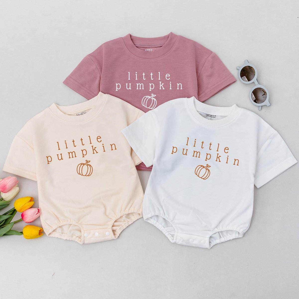 Little Pumpkin Baby Romper Natural Fall Baby Bodysuit Cute Fall Bodysuit Pumpkin Baby Gift Hello Pum 178