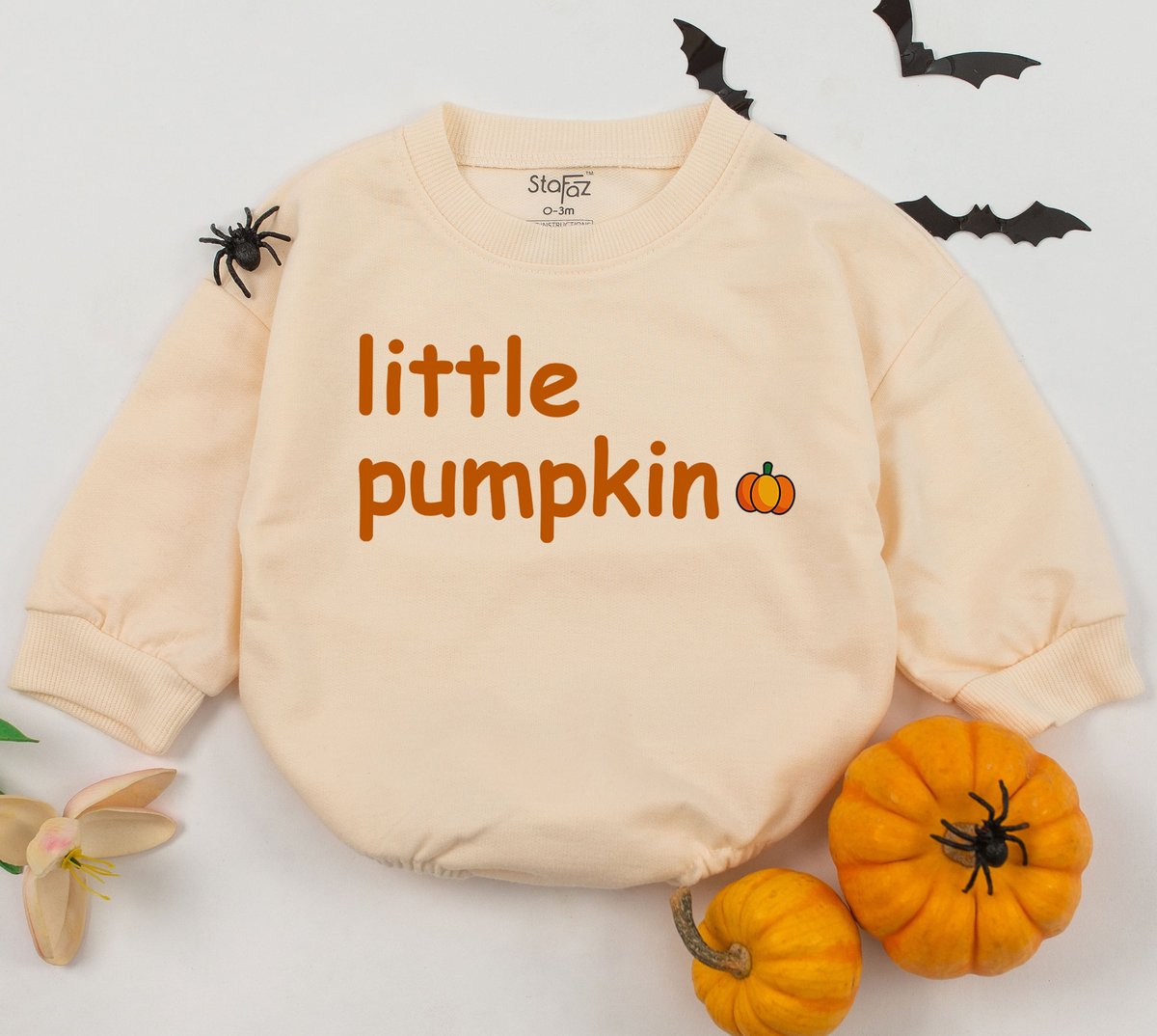Little Pumpkin Baby Romper Toddler Baby Girl Boy Halloween Sweatshirts Halloween Baby Outfit Fall Ba 155