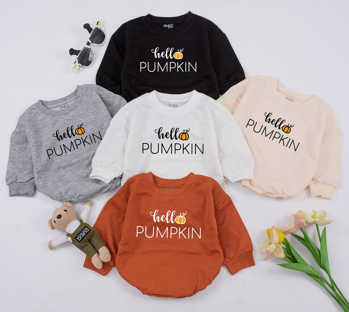 Little Pumpkin Retro Natural Baby Romper Fall Infant Costumes Autumn Kids Clothes Funny Halloween Da 157