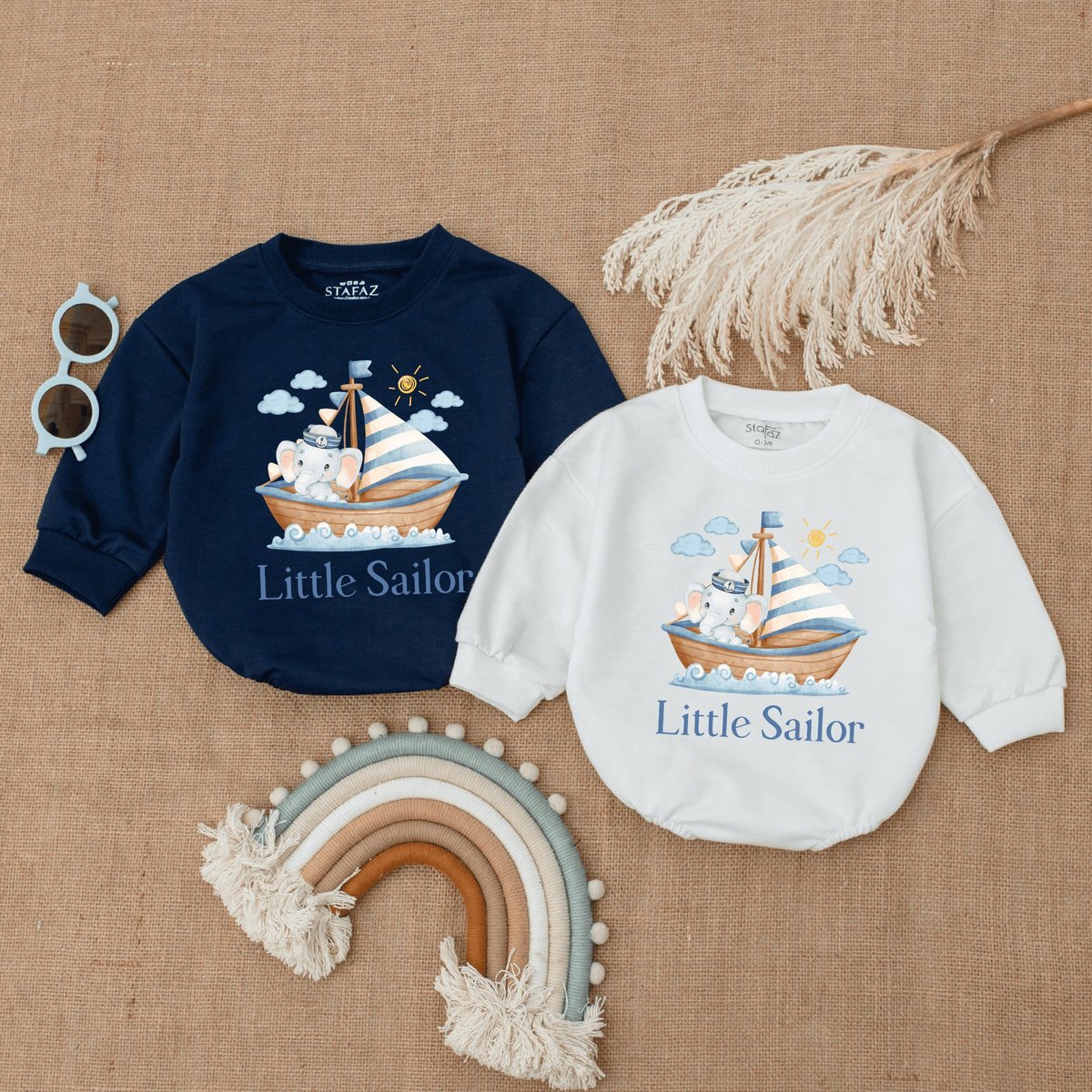 Little Sailor Baby Romper Cute Newborn Infant Outfit Tinny Adventurer Sailor Kids Tee Explorer Saili 171