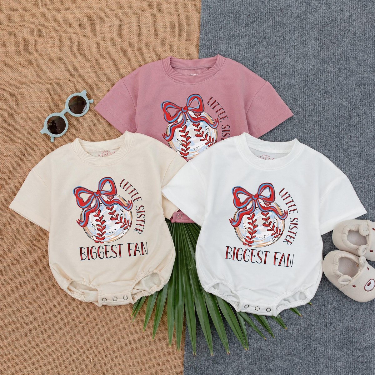 Little Sister Biggest Fan T Shirt Bubble Romper Newborn Clothes Baseball Lover Tee Baby Gift Gift Fo 189