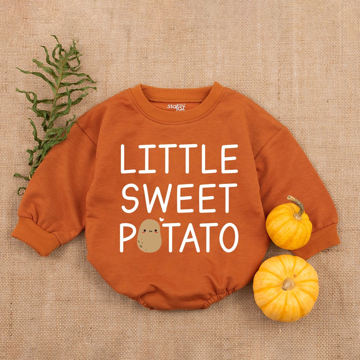 Little Sweet Potato Baby Romper Thanksgiving Infant Outfit Baby Girl Clothes Fall Baby Shower Gift