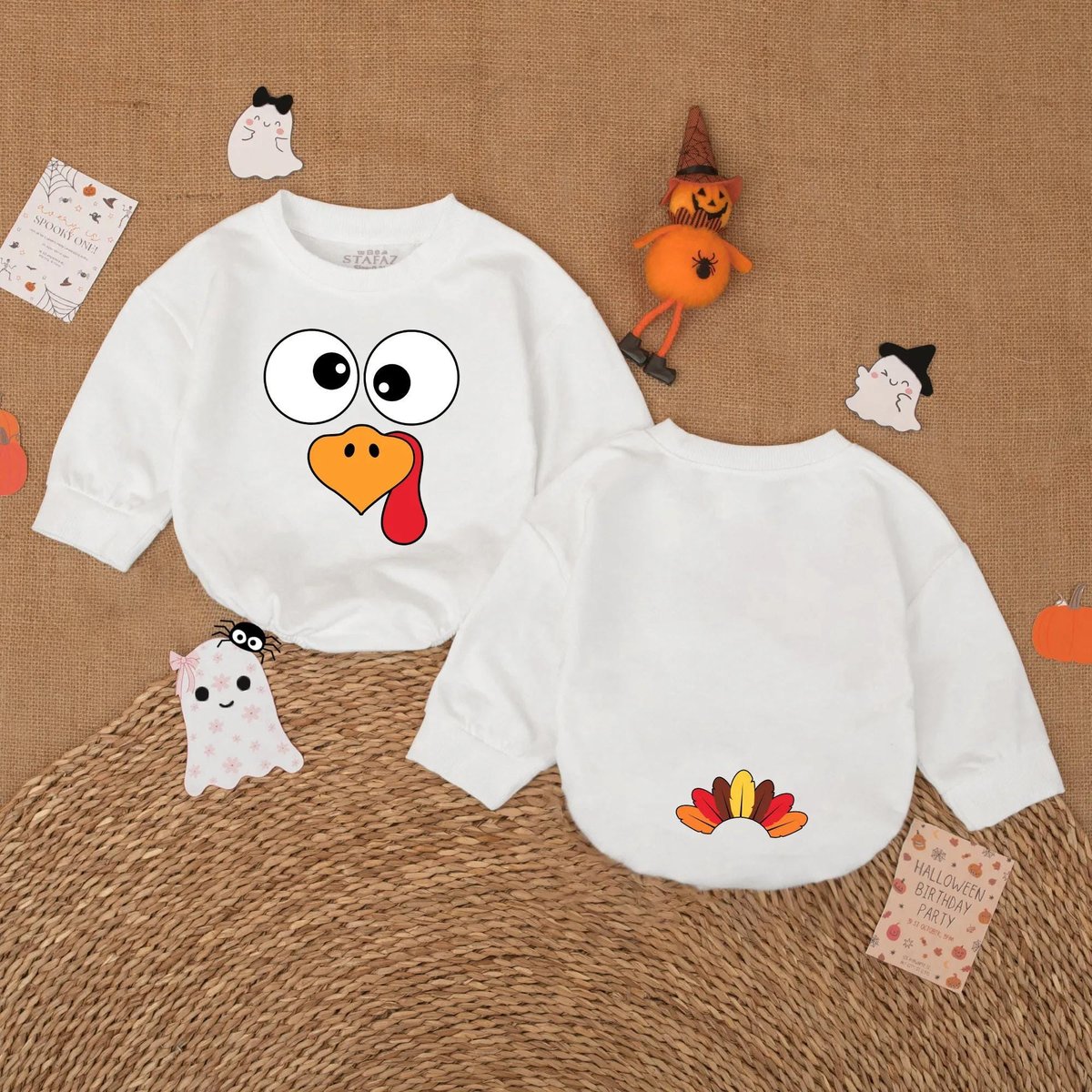 Little Turkey Baby Romper My First Thanksgiving Bodysuit Thanksgiving Baby Outfit Fall Baby Boy Girl 433