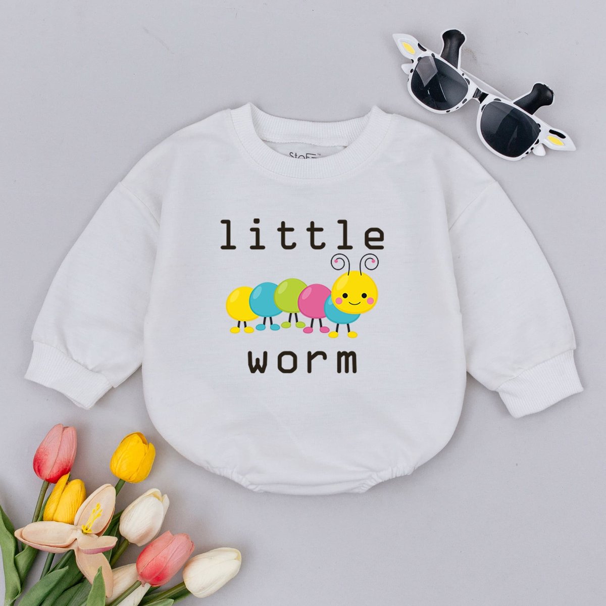 Little Worm Baby Romper Worm Baby Romper Worm Baby Gift Minimalist Baby Clothes Cute Animal Baby Out 170
