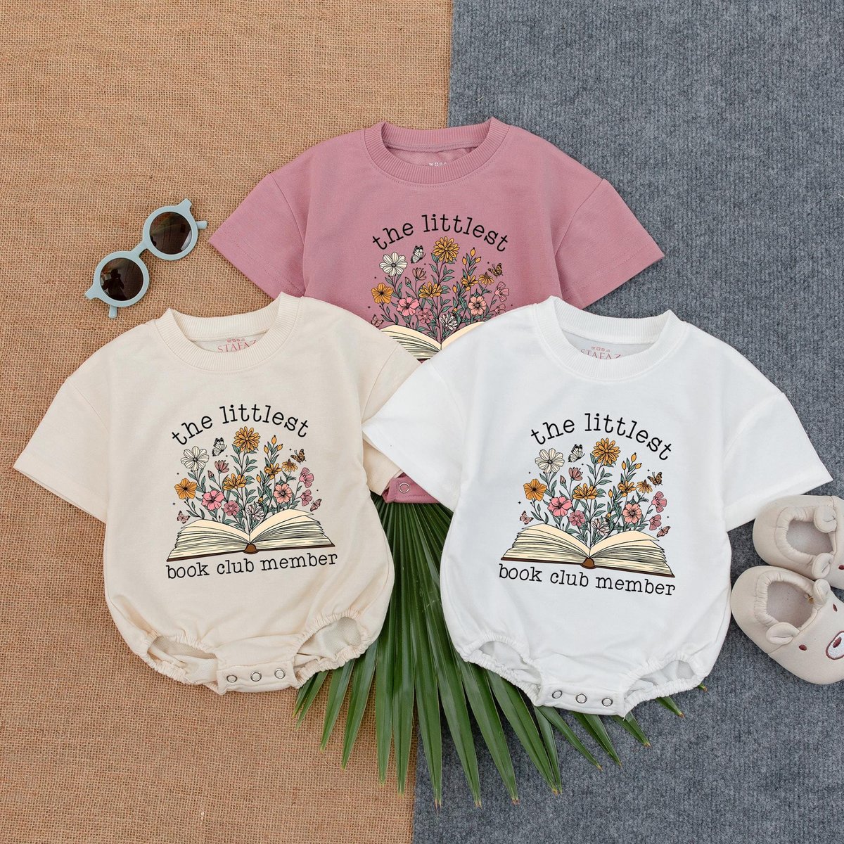 Littlest Book Club Member T shirt Romper Baby Reading Outfit Bookish Baby Gift Book Lover Baby Cloth 429