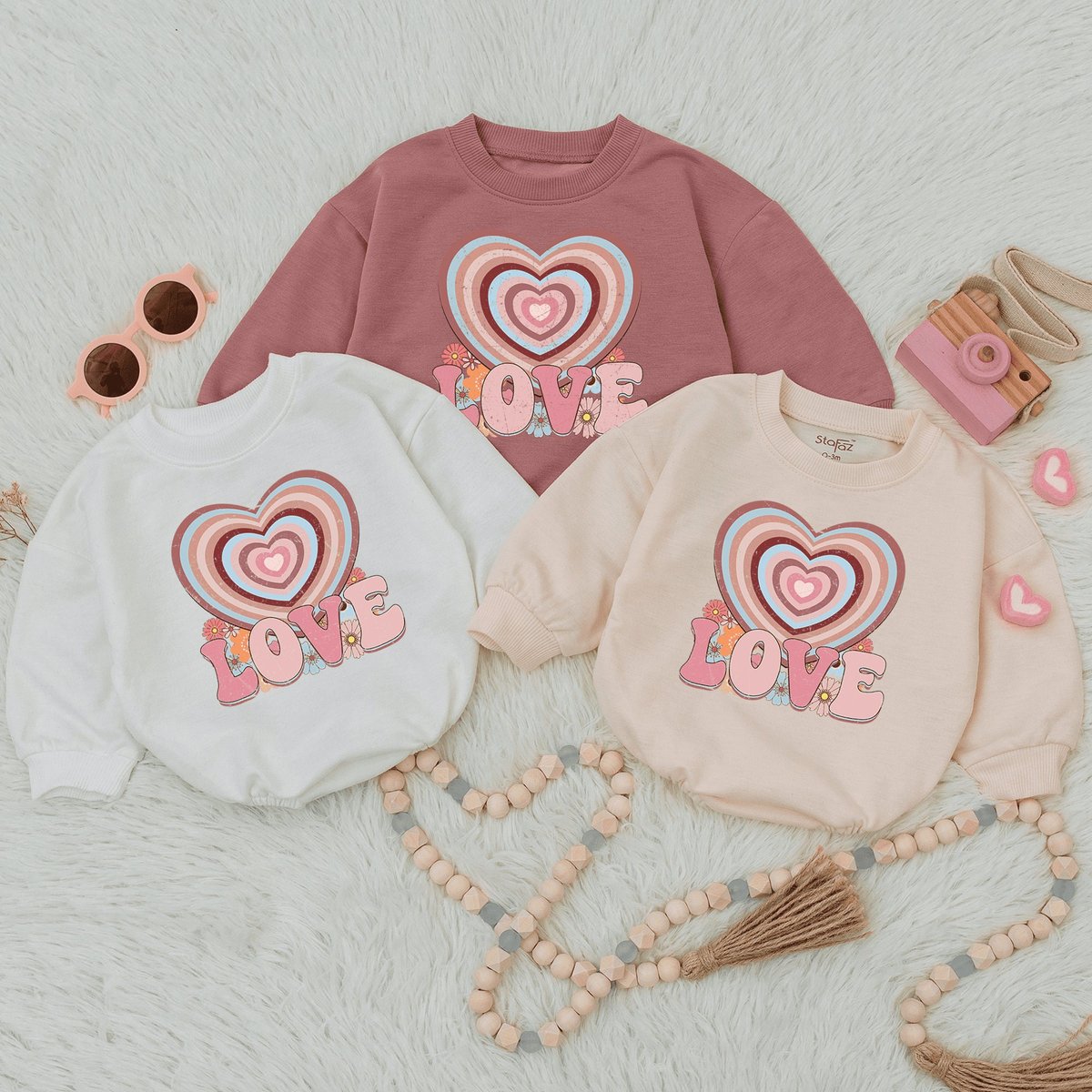Love Baby Romper Valentine Kids Baby gift Bubble Romper Romper kid Baby outfit Baby Girl valentine H 165