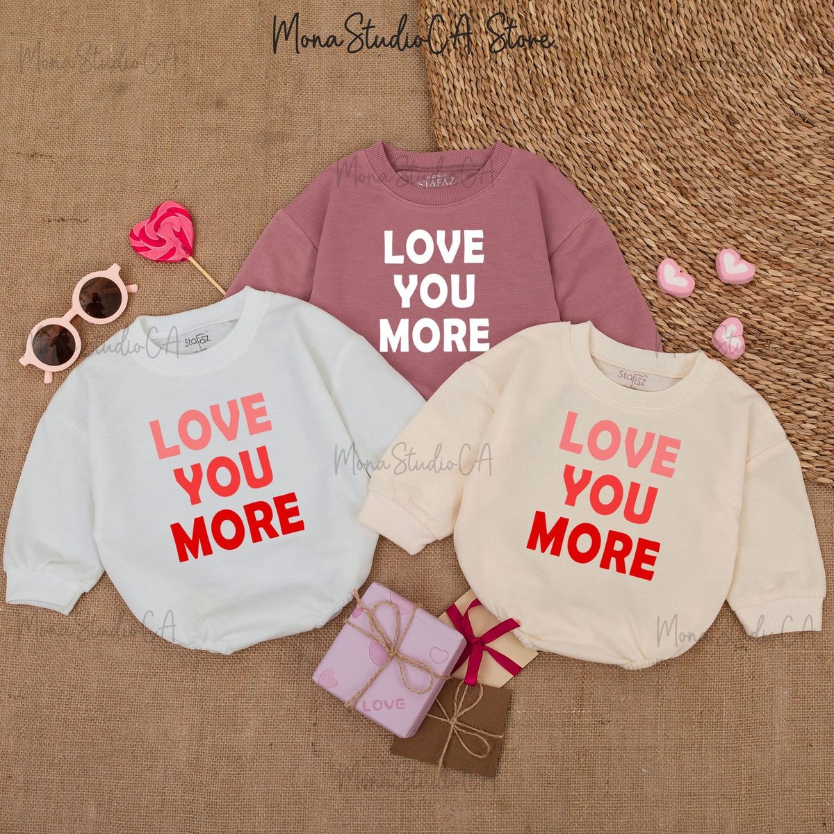 Love You More Baby Romper Valentines day baby Outfit Valentines day baby girl outfit Valentine Day R
