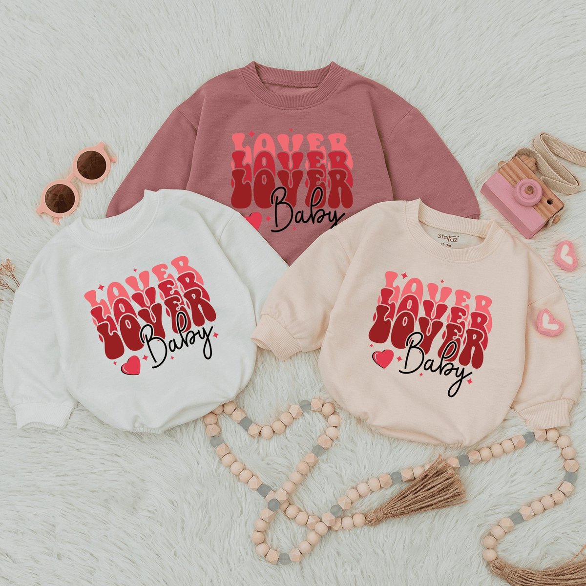 Lover Lover Lover Baby Romper First valentine Valentine Kids Baby gift Bubble Romper Romper kid Baby 164