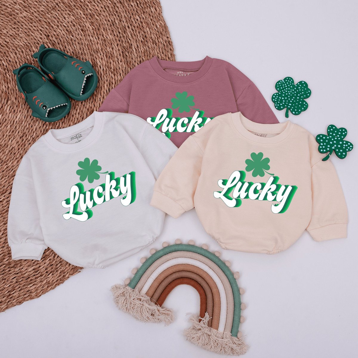 Lucky Baby Romper St.Patricks day baby Outfit Kids Saint Patrick's Day Baby Newborn Gift Infant Clo 165