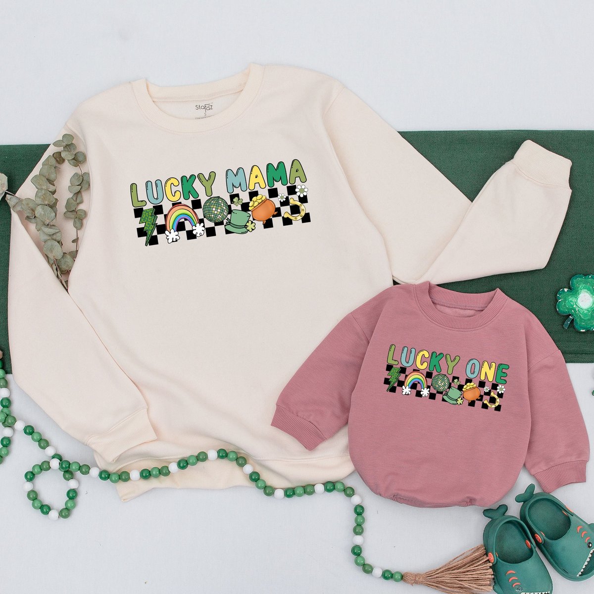 Lucky One Birthday Sweatshirt Lucky Charms 1st Birthday Outfit Patricks Day Birthday Shirt Matching 166