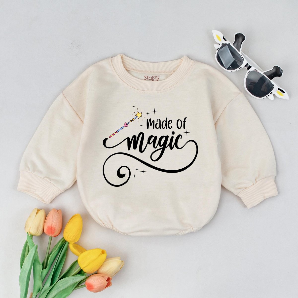 Made of Magic Baby Shirt Toddler Fairy Shirt Girl Magic Sweatshirt Baby Girl Birthday Outfit Cute Ma 429