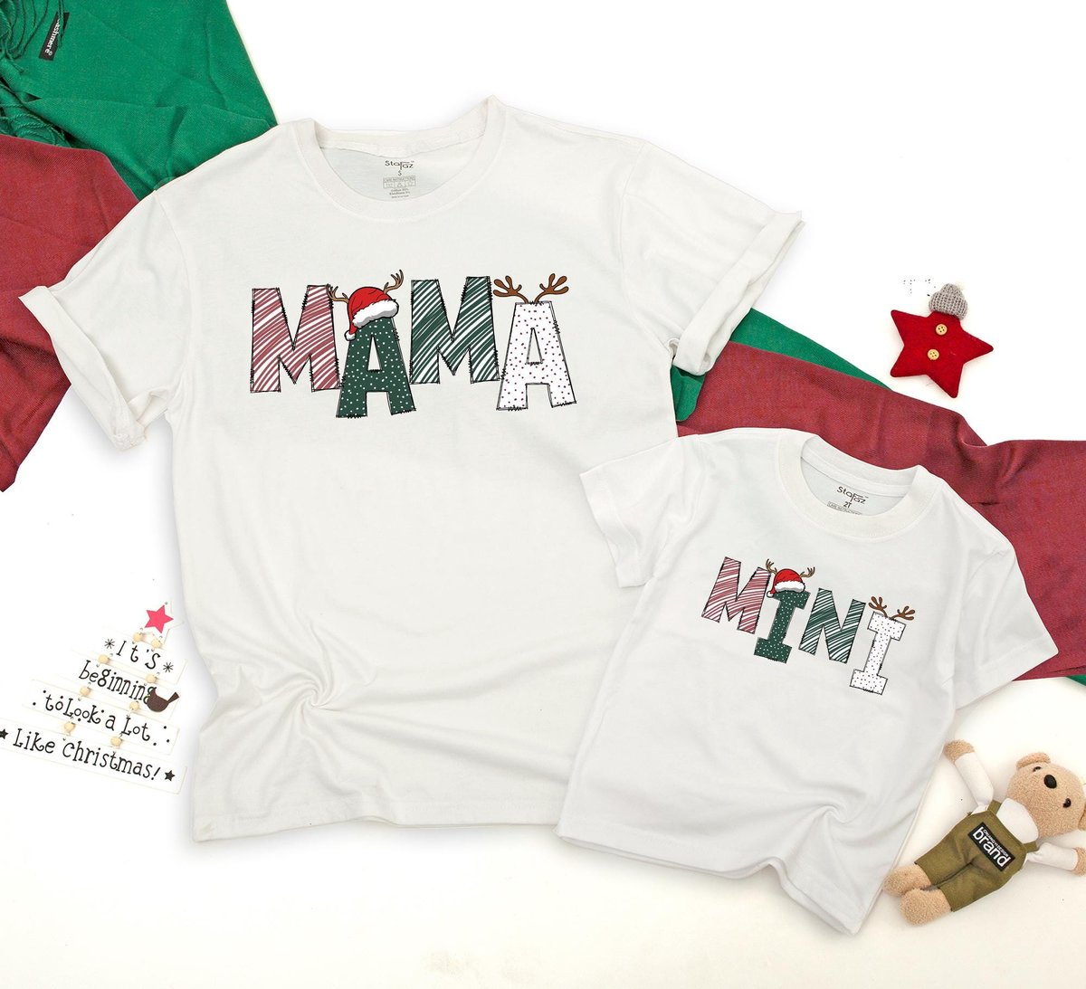 Mama and Mini Christmas Shirts Mom and Baby Matching Family Shirt Mom and Daughter Gifts Mom and Tod 181