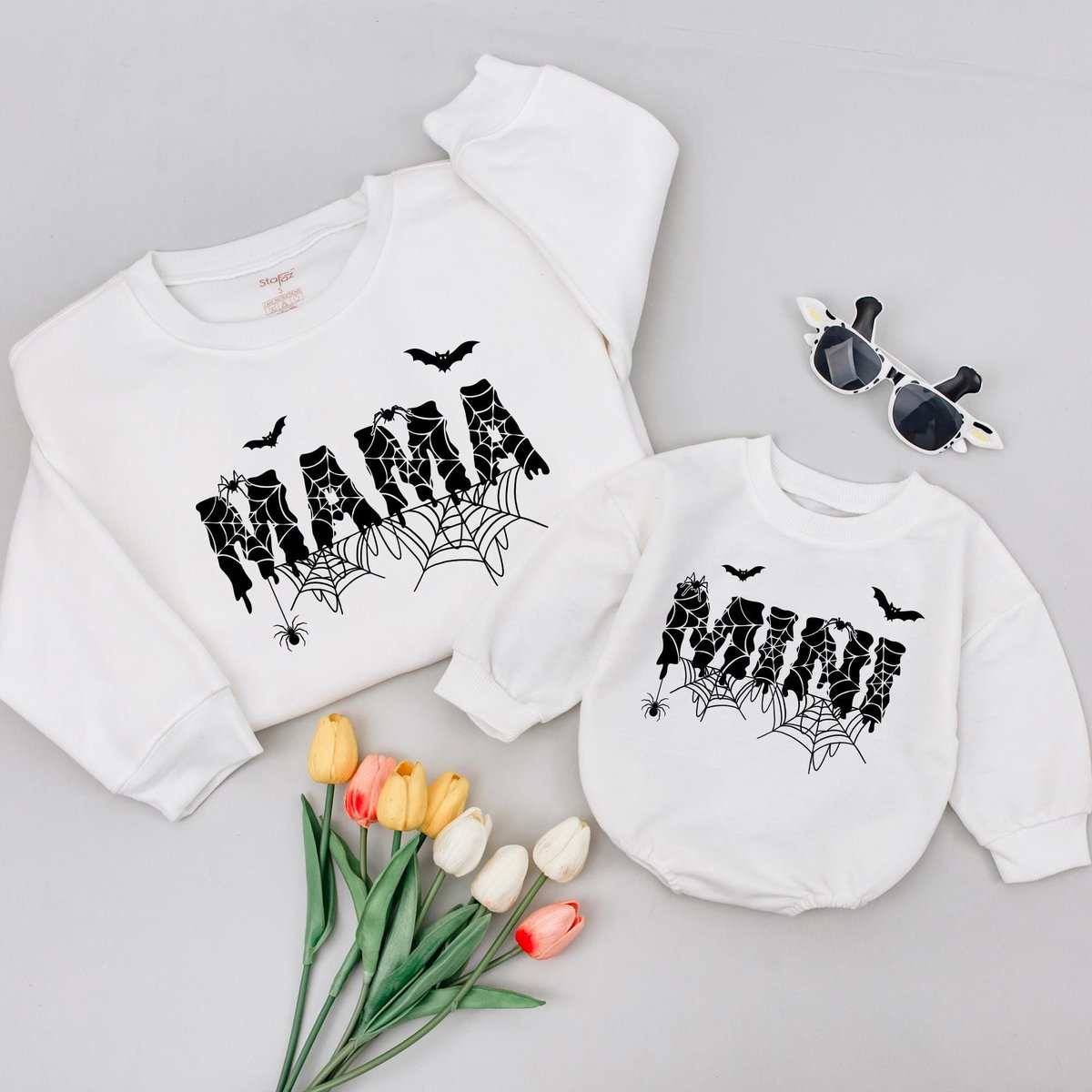 Mama And Mini Spooky Matching Sweatshirt Mama Mini Halloween Matching Shirt Cute Halloween Kids Swea 435