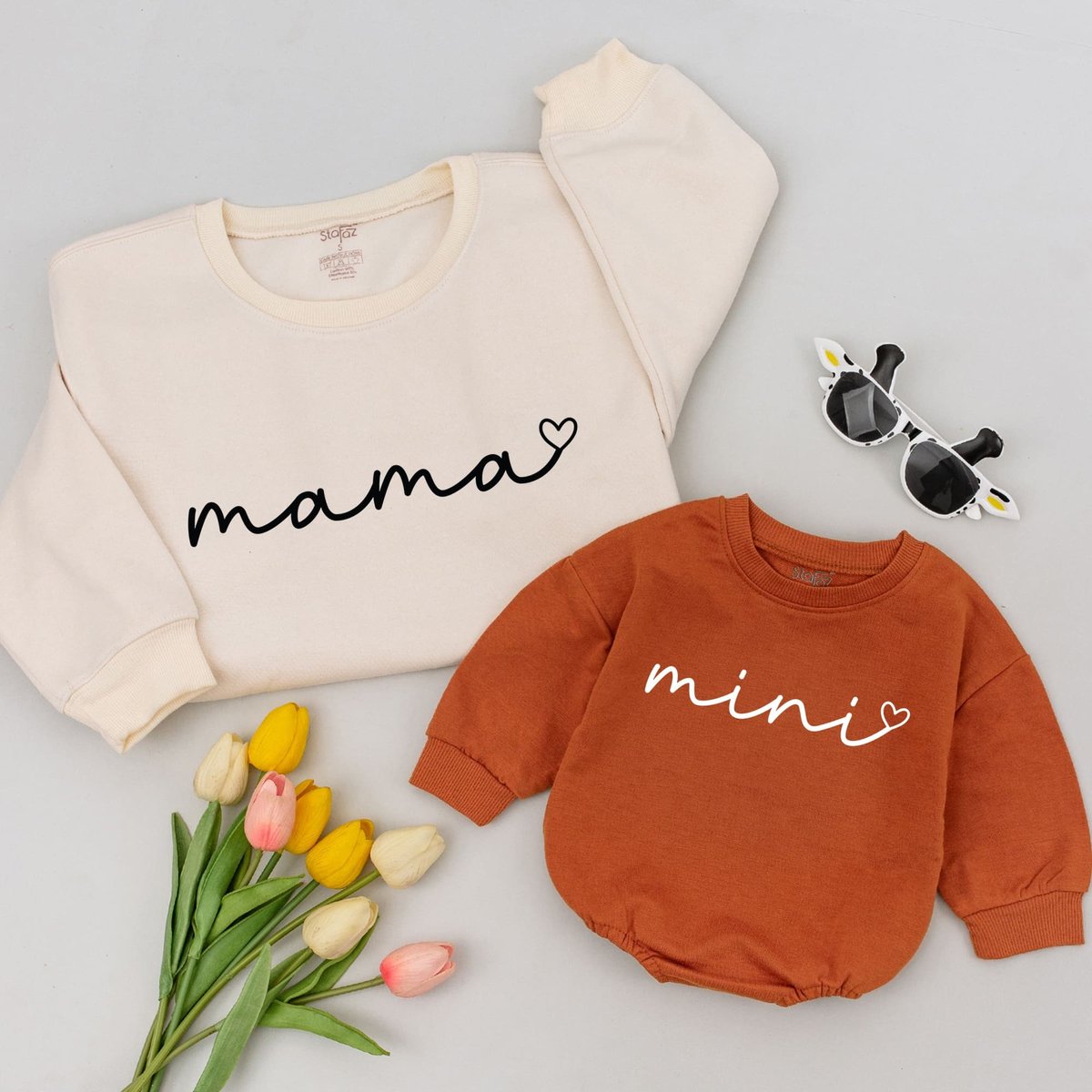 Mama Mini Sweatshir Matching Family Outfits Mommy and Me Thanksgiving Christmas Thankful Shirt Famil 173