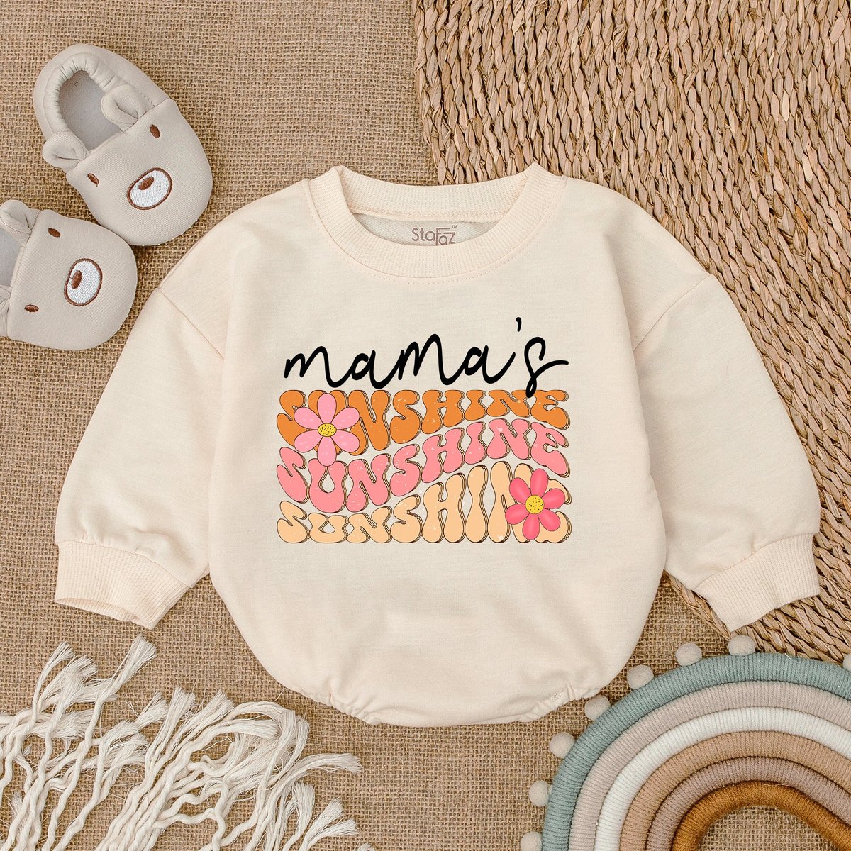 Mama's Bestie Romper Mommy Me Bodysuit Mama's Girl Shirt Romper for Baby Girl Baby Girl Outfit Gif 169