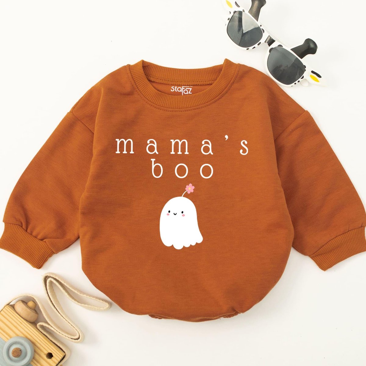 Mama's Boo Baby Romper Bubble Romper Toddler Baby Halloween Bodysuit Sweatshirts Halloween Baby Out 175
