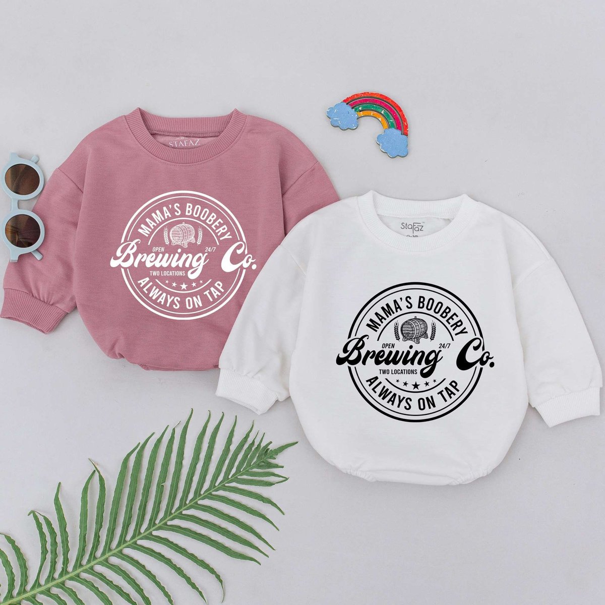 Mama's Boobery Romper Mama's Girl Breastfeeding Baby Gift Always On TapMother's Day Gift For Daug