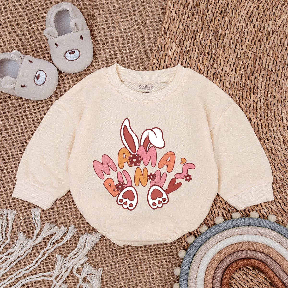 Mama's Bunny Baby Clothes  Easter Day Baby Outfit Sweatshirt Bubble Romper Baby Clothes Baby Ro 167