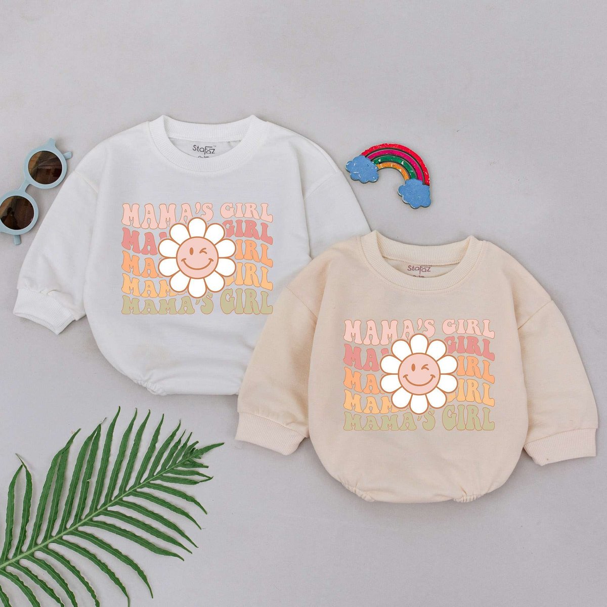 Mama's Girl Baby Romper Flower Mama's Girl Romper Mom Baby Outfits Mother's Day Gift For Daughter