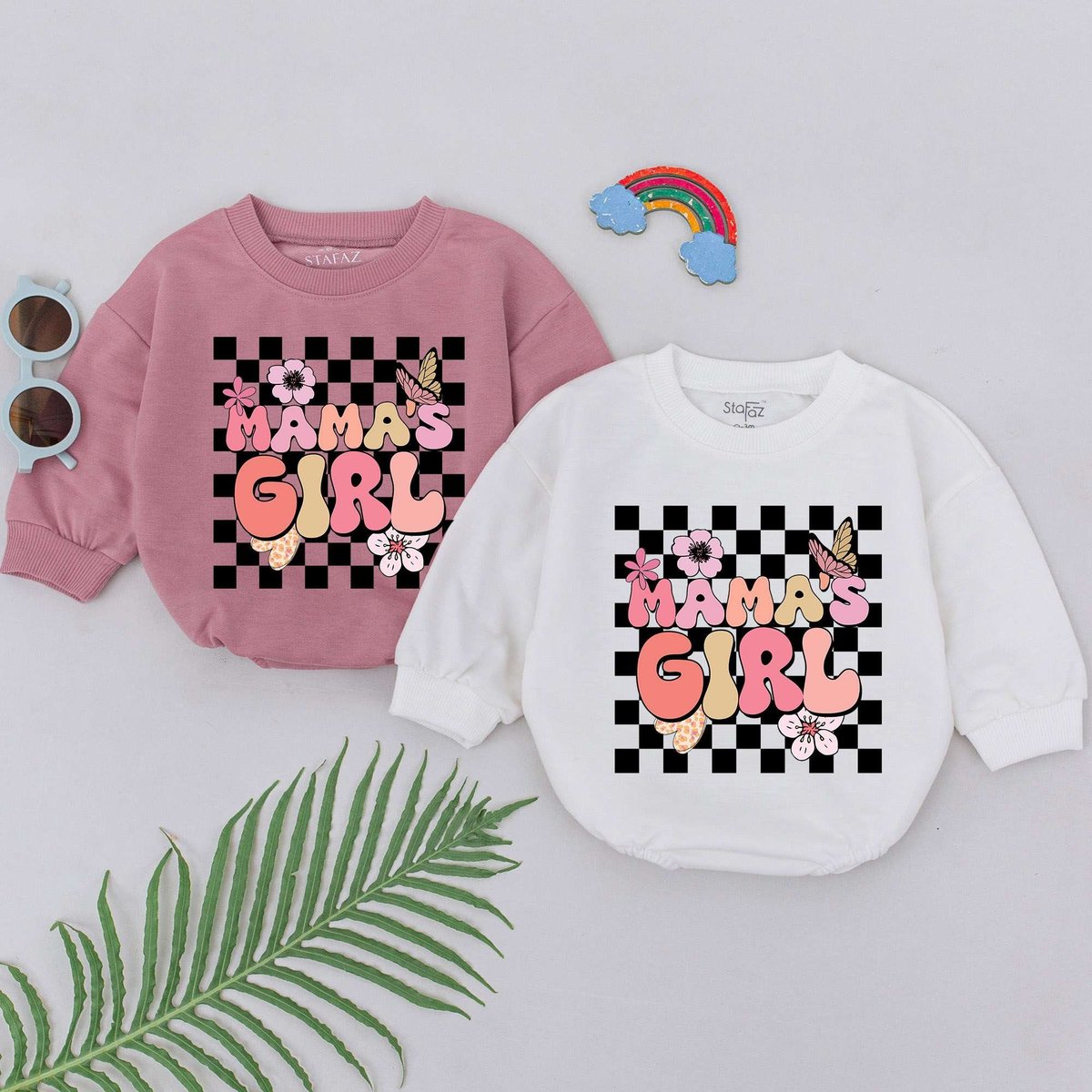 Mama's Girl Baby Romper Retro Mama's Girl Romper Mom Baby Outfits Mother's Day Gift For Daughter